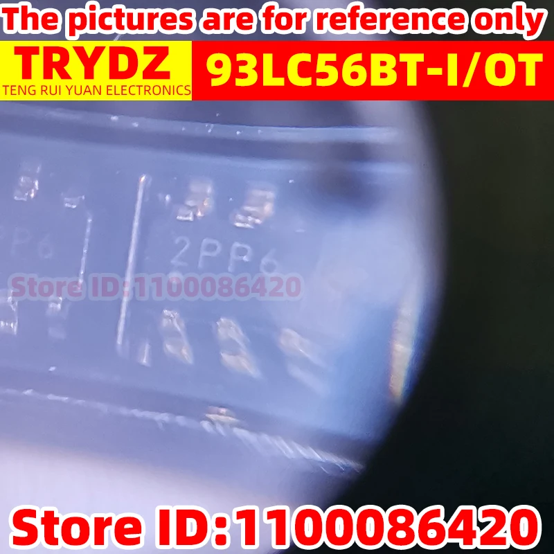 50-5pcs New original 93LC56BT-I/OT SOT23-6 silkscreen 2P SPI memory chip 93LC56BT