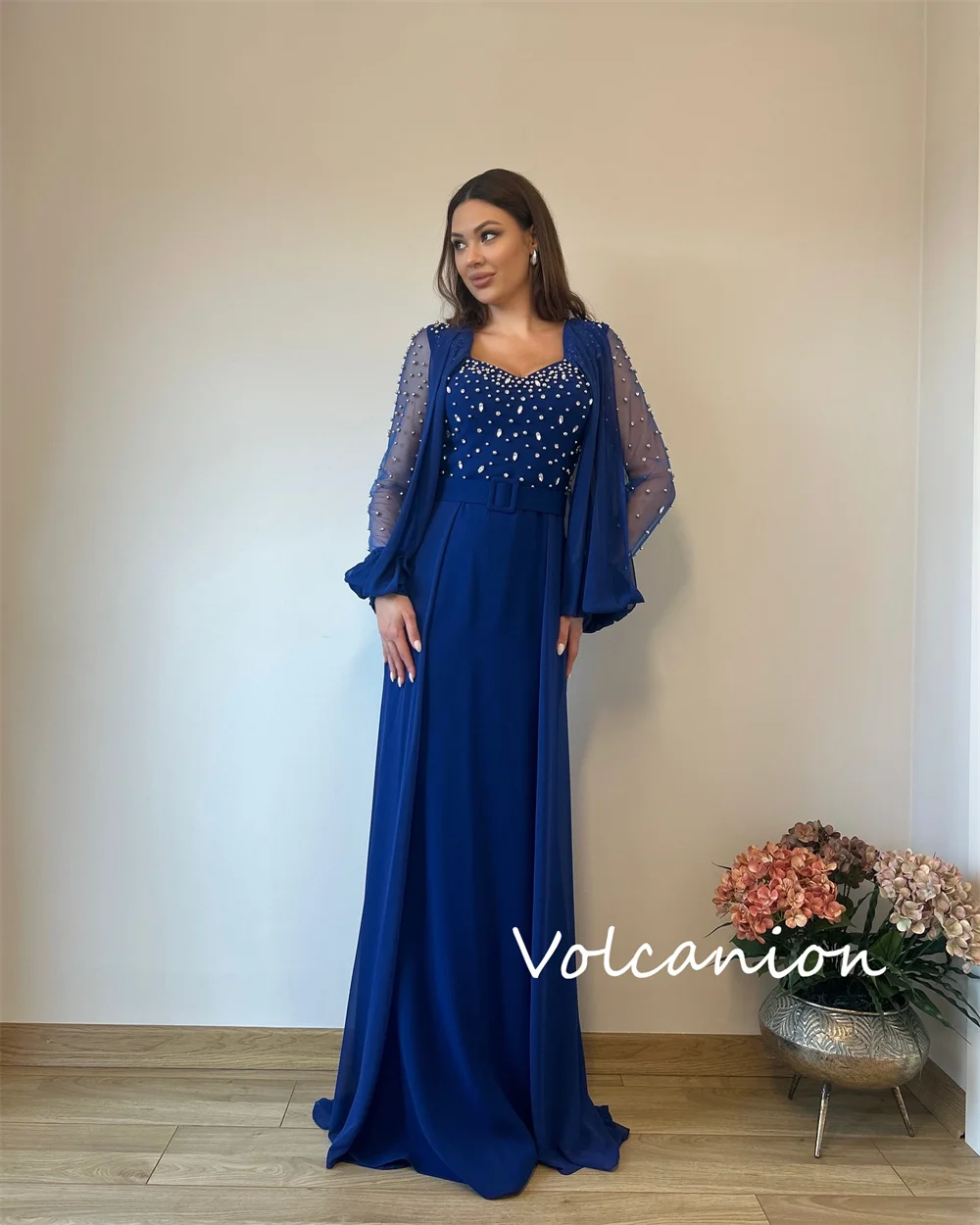 Customized Retro Jersey Sequined Sash Pleat Straight Sweetheart Long Dresses Bespoke Occasion Modern Style