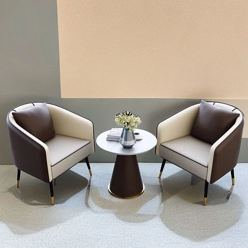 Custom Light Luxury Sofa Chair Reception, Rest Area, Hotel, Apartment, Office, Leisure Cafe, Simple Negotiation Table and