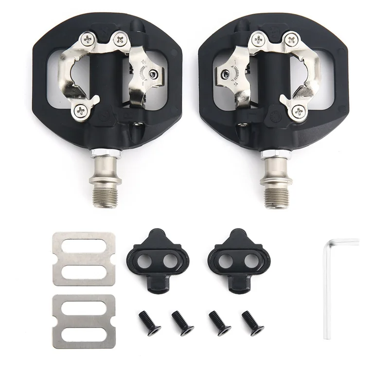 

Dropship-Mountain Bike Pedals Self-Locking SPD Pedal Dual Clipless Flat & Lock Pedal Cycling Pedal For SHIMANO SPD System