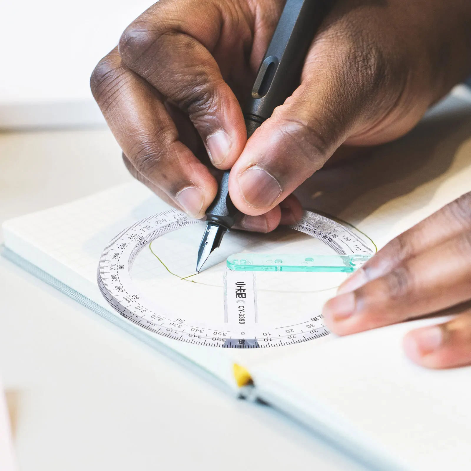 5pcs Circle Protractor 360 Degree Plastic Geometry Measuring Tool For Drawing Woodworking Architecture Angle Measurement