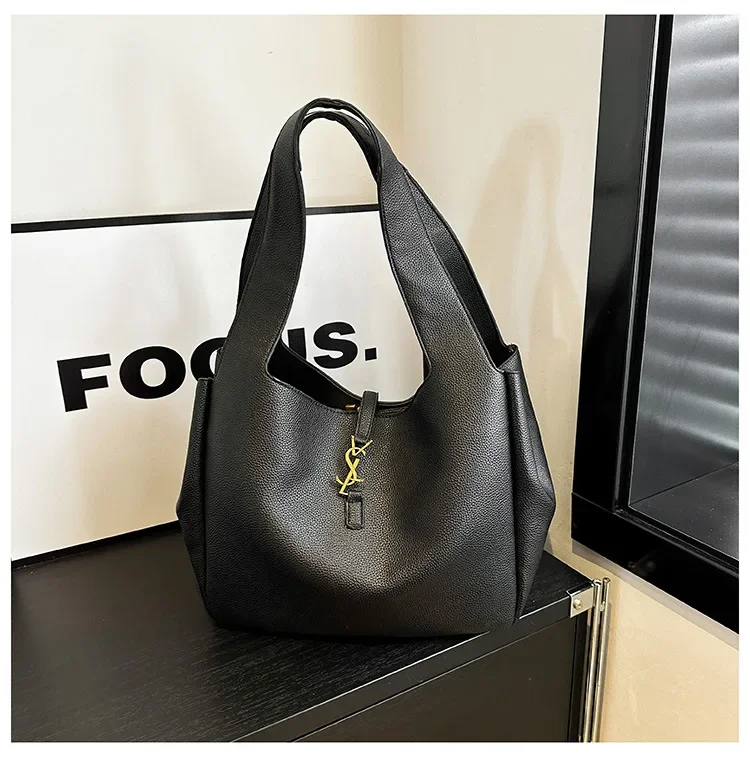 

2025 Unique! Women's Bea Hobo Shopping Bag - Premium Full - Grain Leather, Insert - Buckle Design, Large Capacity for Errands