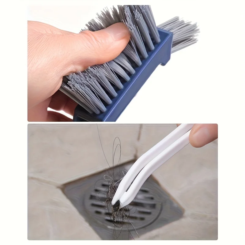 Groove Cleaning Brush Tile Grout Crevice Brush Window Door Dust Removal Brush No Dead Corner Scrub Gas Stove Brush Cleaning Tool