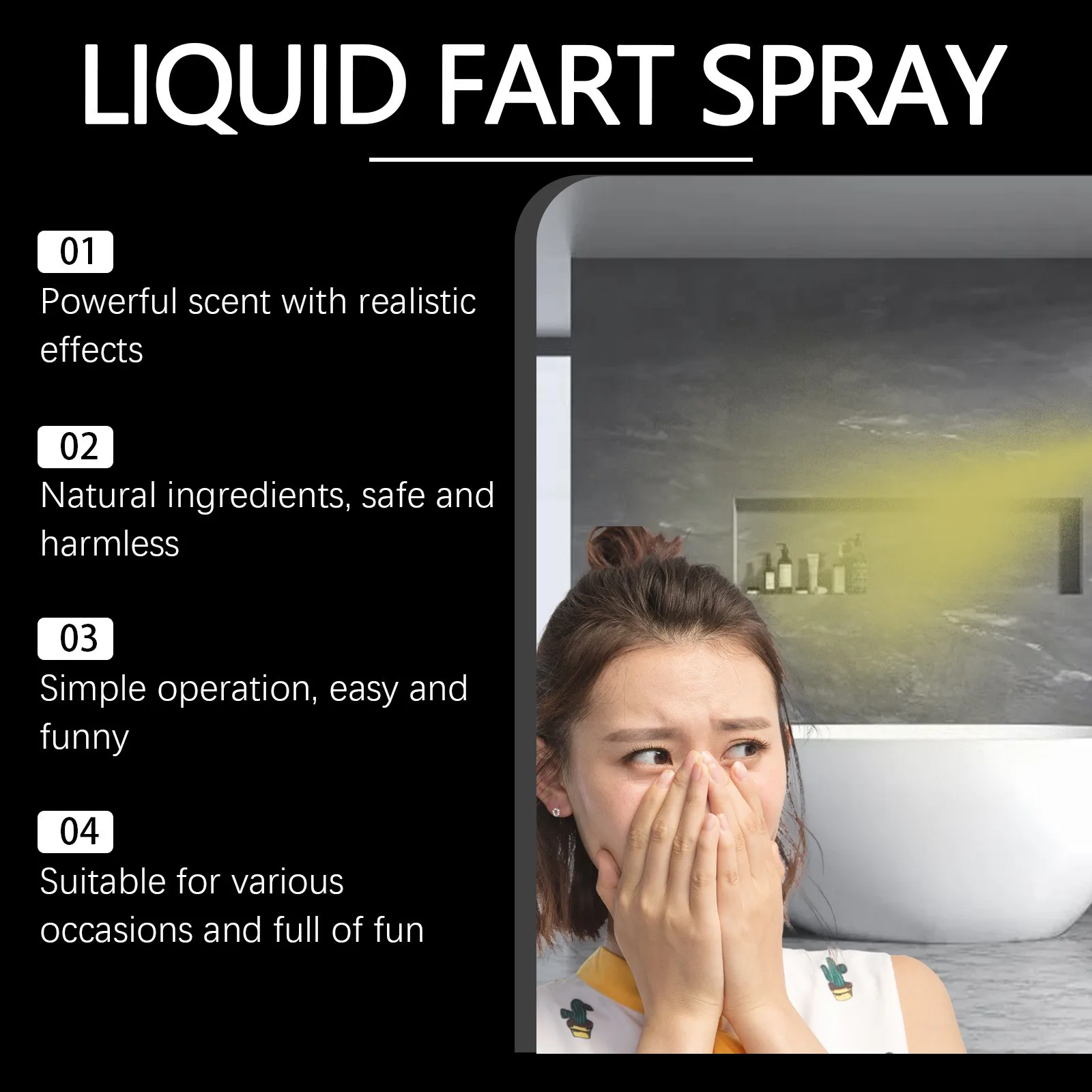 Fart Spray Prank Trick Spray Party Supplies Prank Smell Spray Suitable For Adults Non-Toxic Halloween Funny Toys