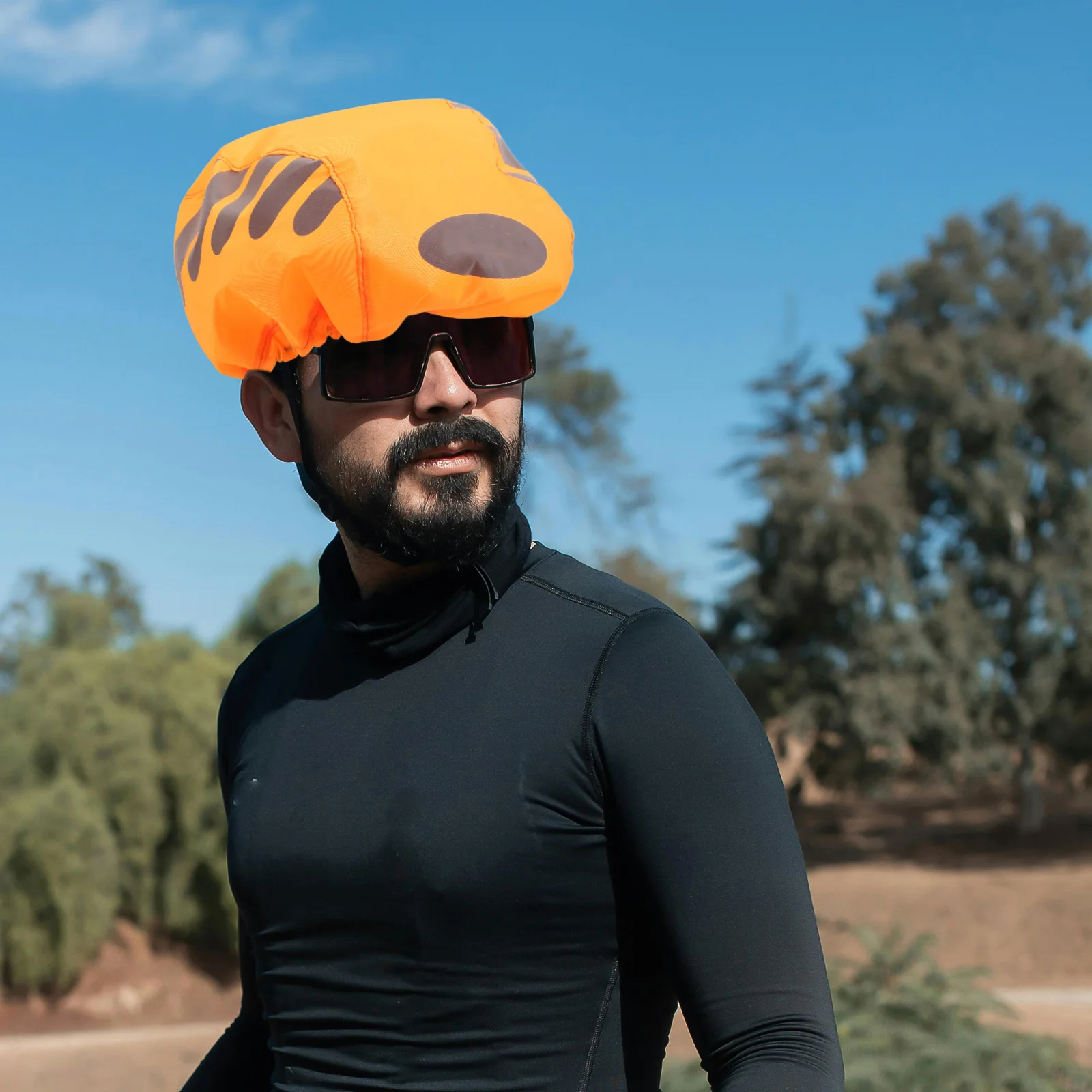 1pc Cycling Cover Waterproof Breathable Oxford Cloth Rainproof Protection Reflective Strip For Night Safety Road