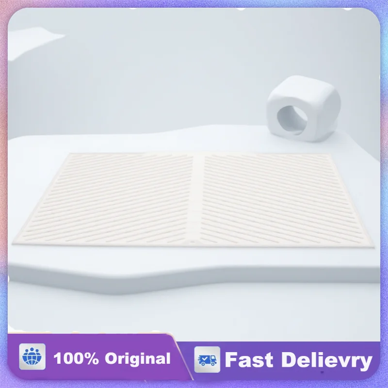 

Wide Edge Silicone Draining Mat Kitchen Countertop Pad for Dishes Nonslip Heat Resistant Foldable Sink Mats Beige Medium Size