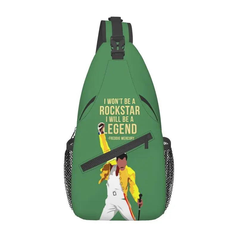 Freddie Mercury-Bolso de hombro personalizado para hombre, mochila cruzada para el pecho, mochila de Camping para ciclismo, mochila de día