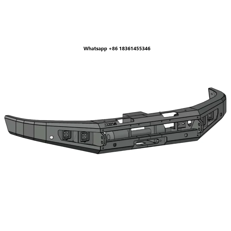 

For Titan 4x4 Off-Road Front Bumper With Winch Bracket Black Bull Bar Fog Light Bumper-Heavy-Duty Steel New 2016+