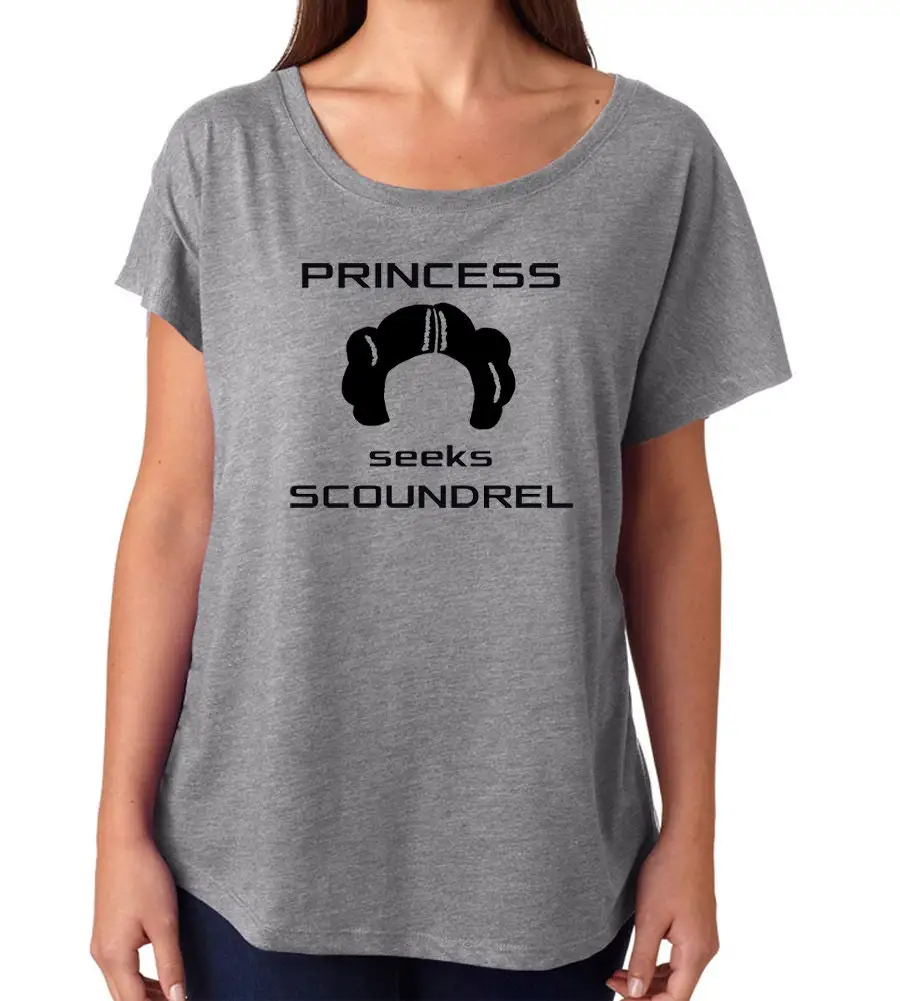 Princess Seeks Scoundrel funny shirt t tee top Leia loves Han