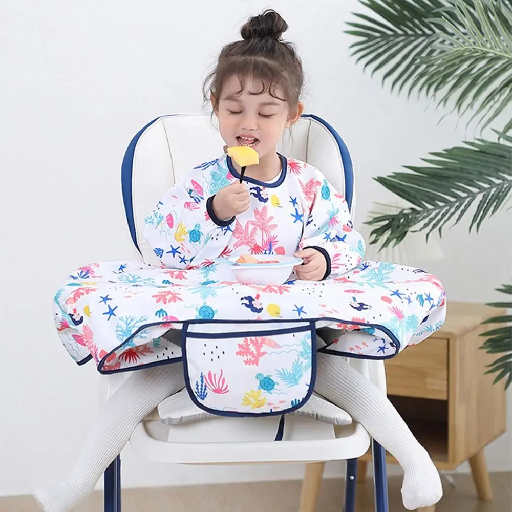 Towel Burp Apron with Table Cloth Cover Baby Feeding Supplies Cartoon Baby Coverall Baby Eating Artifact Baby Bib Baby Stuff