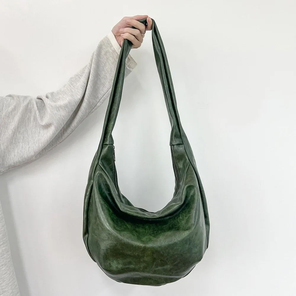 حقيبة كتف من جلد البولي يوريثان على الطراز الياباني متعددة الوظائف ملابس الشارع عادية حزمة الصدر سعة كبيرة حقيبة زلابية الذكور الرائعة يومياً #1