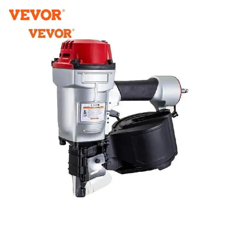VEVOR Pallet Making Coil Nailer CN55 CN70 CN80 For Siding Board Wood Working Furniture Sheating Tool Air Pneumatic Roll Nail Gun