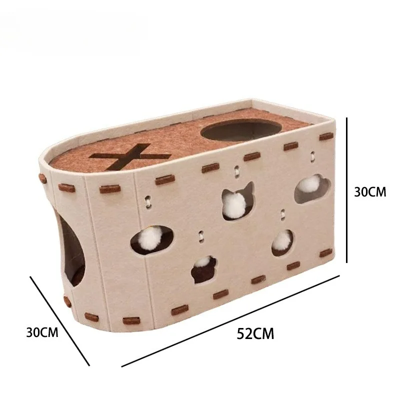 ورأى سرير للقطط القط خدش متكامل مقاومة للاهتراء وغير رقيقة بيت القطط طبقة مزدوجة سرير للقطط تبريد سرير الحيوانات الأليفة مريح