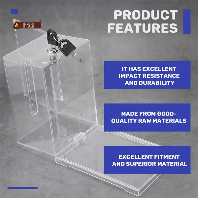 AF93-1 Pack Акриловая коробка для пожертвований с замком, прозрачная коробка для голосования с держателем для знаков, коробка для предложений для подбора средств