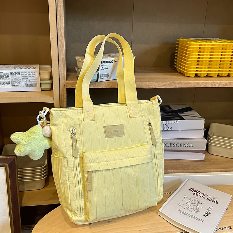 

Nylon Solid Color Large Capacity Shoulder Bags Sewing High Quality 2025 Hot Sale Bags for Women Versatile Commuting Casual Totes