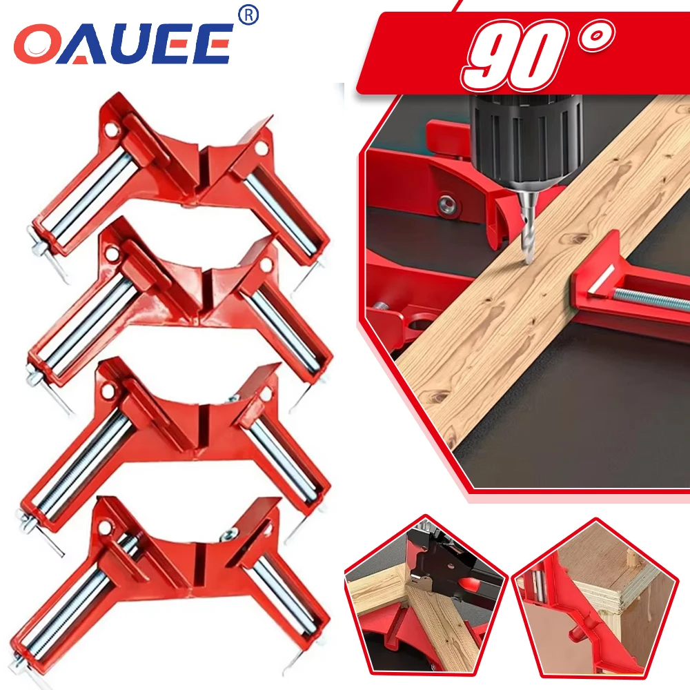 

Red Right Angle Clamp Photo Frame Clip 90 Degrees Corner Clamp Picture Frame Holder Glass Holder DIY Woodworking Hand Tools