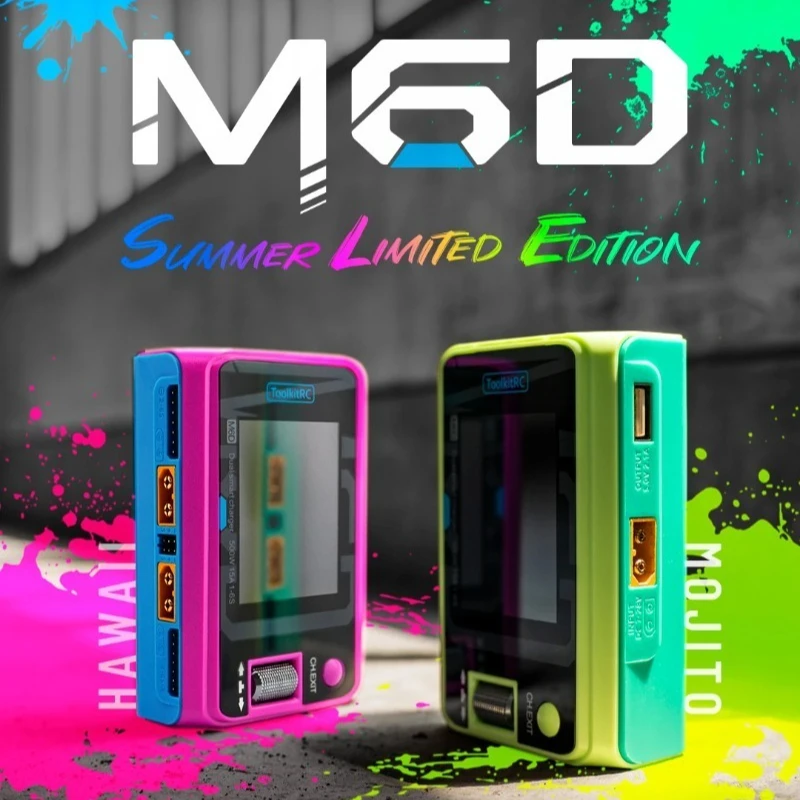 

ToolkitRC M6D 500W Limited Edition 15A High Power DC Dual Smart Charger Discharger for 1-6S Lipo LiHV Lion NiMh Pb Battery
