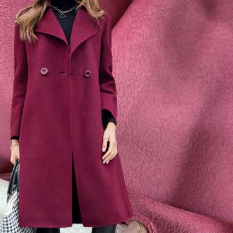 Double-sided Cashmere Wool Fabric Brand Fashion Design Autumn Winter Coat Soft Smooth Cloth by the Meter Diy Sewing Material