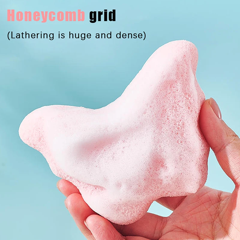 فراشة غسل الوجه نفخة إسفنجة لينة الوجه التقشير نفخة رغوة للتنظيف العميق مناسبة لإزالة ماكياج وغسل
