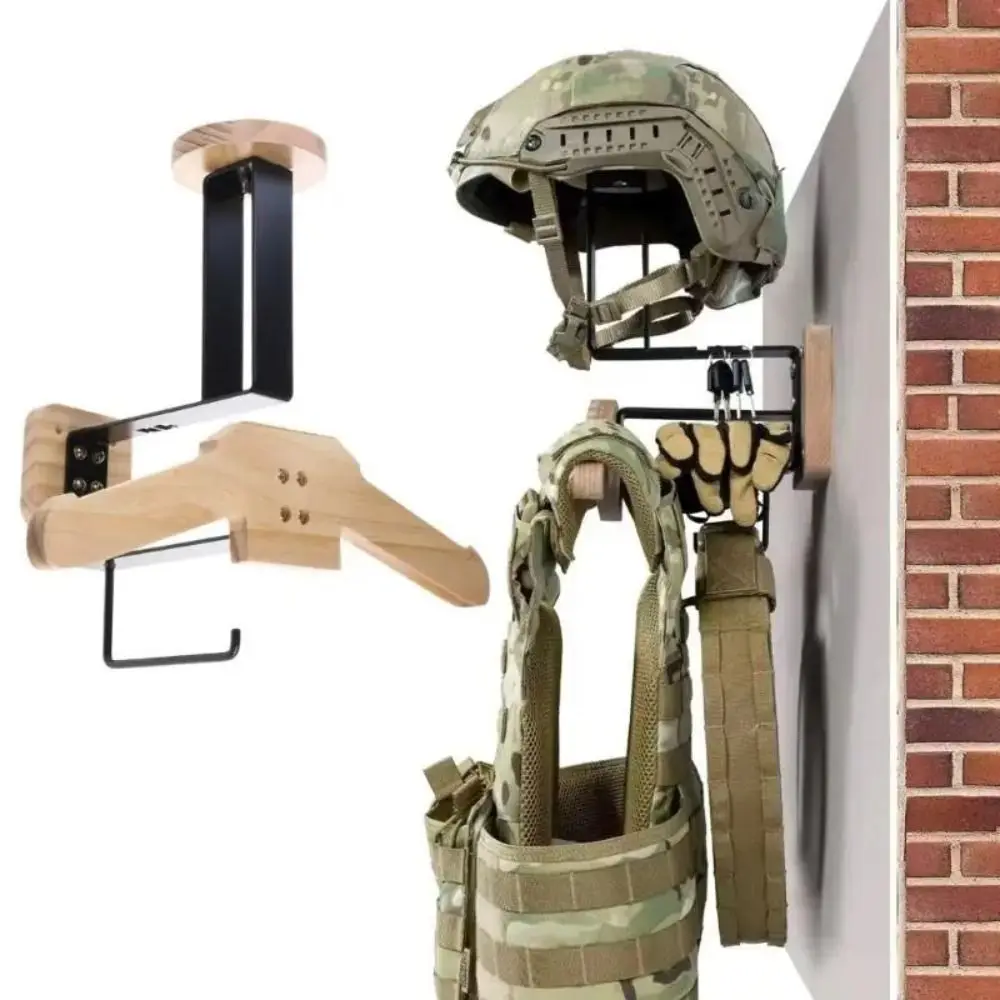 

Простая в установке деревянная стойка для шлема, настенное крепление с крючком, держатель для мотоциклетного шлема, вешалка для ключей, вешалка для шляпы, кронштейн для хранения снаряжения