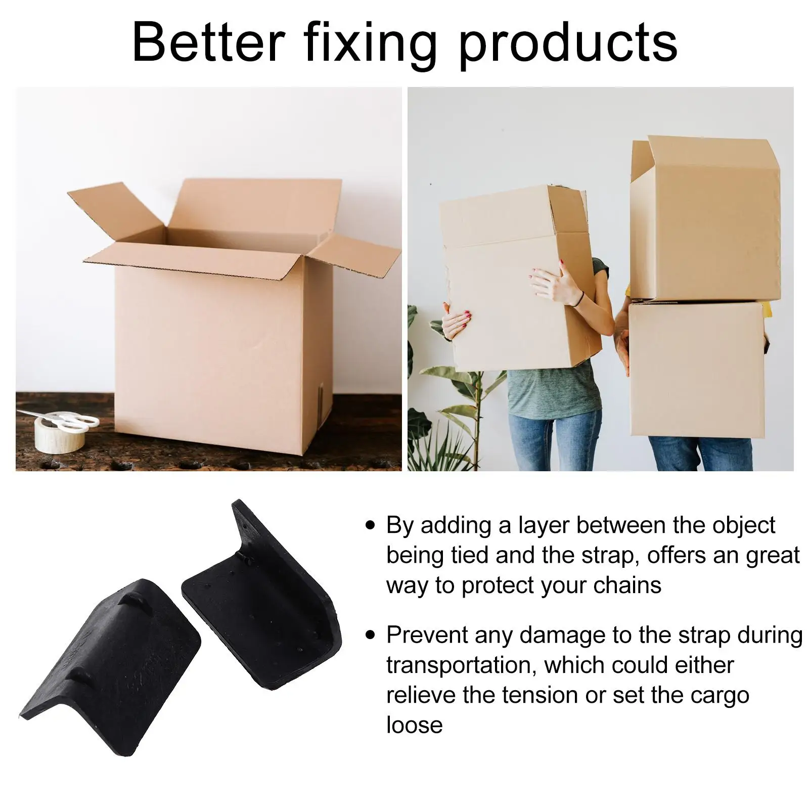 100 Pcs Plastic Corner Protectors Heavy Duty Guards Black L Shaped Pallet Load Protectors Safety Edge Corner Guards