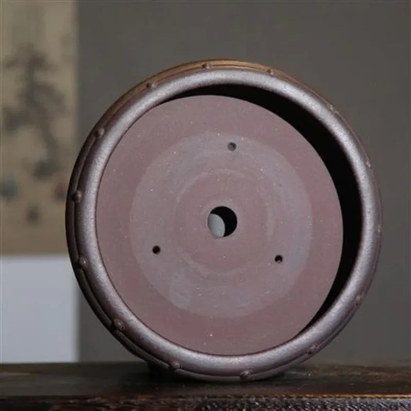 Yixing Purple Clay Flower Pot Classic Bonsai Pot Succulent Landscaping Pot