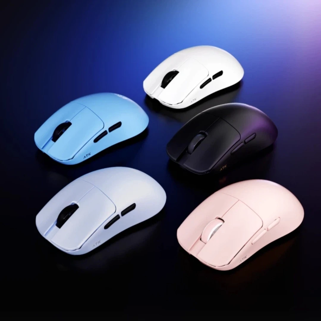 ماوس ألعاب ATK Blazing Sky F1 V2 Ultimate خفيف الوزن PAW3950Ultra 8000 هرتز لاسلكي مريح