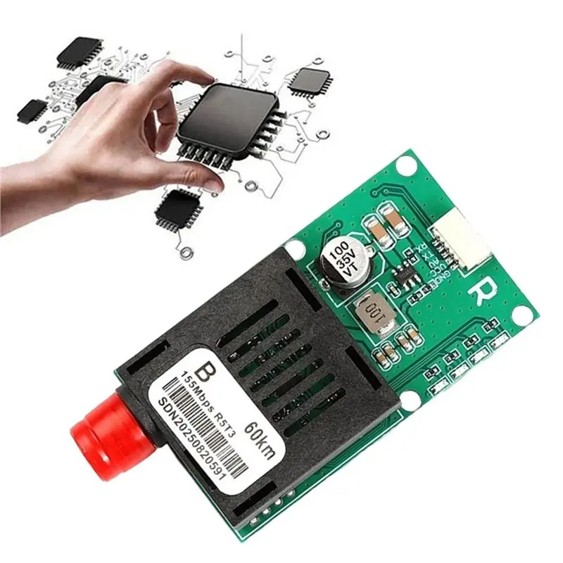 Leading-60KM TTL Optical Transceiver Module FC Interface Fiber Transceiver Optical Terminal Equipment AV/VCC/GND RX