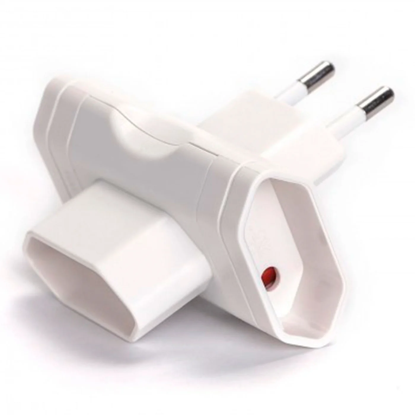 3-in-1 adapter flat plugs with child protection 10A, thief triple socket, side entry, Max. 22000W, home, kitchen,