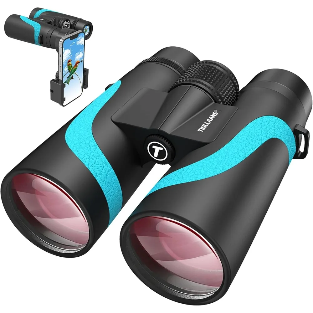 

US Shipping 15x55 High Power Binoculars for Adults with Phone Adapter, UHD BAK4 Prism Waterproof Lightweight for Bird