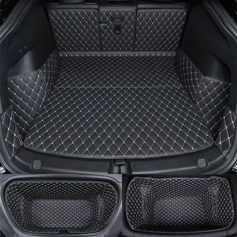 

For Tesla Model 3 / Y 2017-2023 Front Rear Trunk Full Coverage Mat Cover Seat Backrest Protection Pad Cargo Liner Anti Dirty Mat