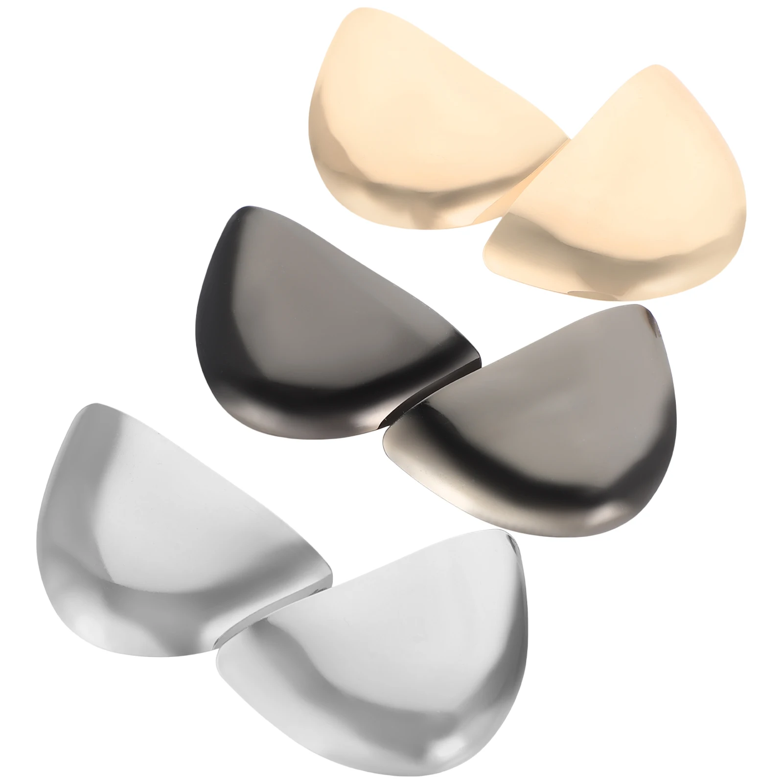 

6pcs Shoe Protection Metal Covers Gold Silver Gun Color Iron Heel Repair Caps Boot Toe Protectors Decorative Tips Shoes Pointed
