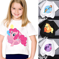 My Little Ponys Kid T-Shirt Cute Anime Twilights Sparkles Rainbow Dashs Girl Tees Shirt Short Sleeve Tops Clothing Birthday Gift