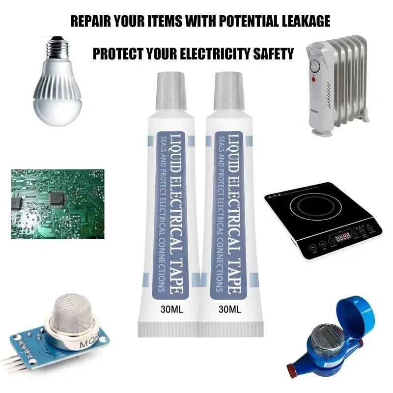 1/2/4 Stück 30/50ml Reparaturkleber für gebrochene Ladekabel, Datenkabel-Reparaturflüssigkeit, Isolierband, Wasserdichte Paste