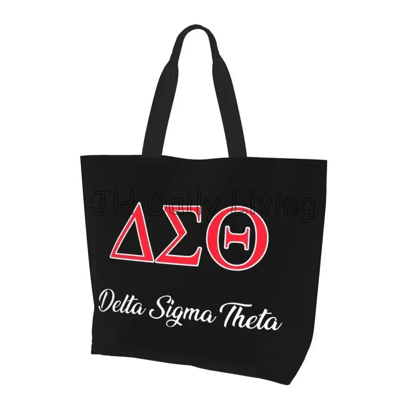 

Delta Sigma Theta подарки для женщин и девочек, повседневная сумка на плечо, многоразовая большая продуктовая сумка для покупок, сумки