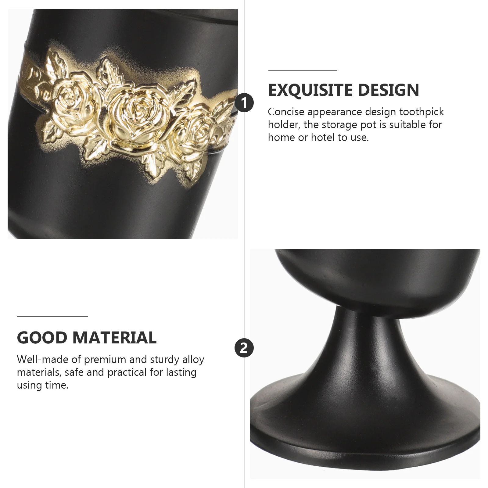 

Small Lightweight Alloy Toothpick Box For Home Hotel Dining Table Decorative Toothpick Holder Storage Container Dispenser