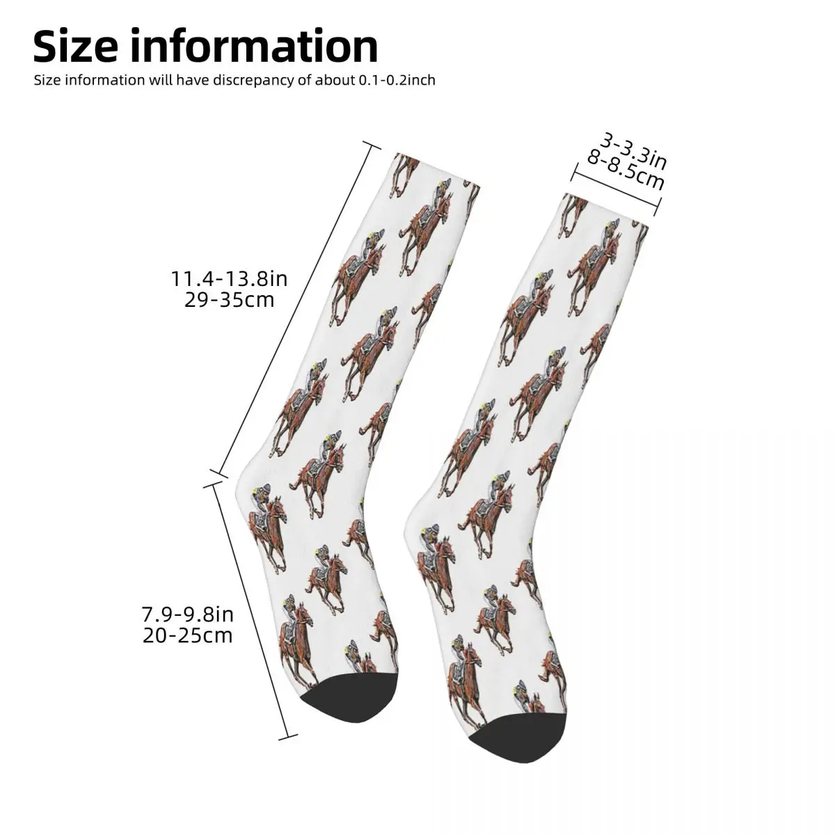 Horse Racing Socks Harajuku Super Soft Stockings All Season Long Socks Accessories for Man's Woman's Birthday Present