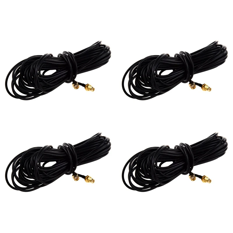 

4Pcs 9M Meter Wifi Antenna Extension Cable Lead RP-SMA For Wi-Fi Routers D-Link