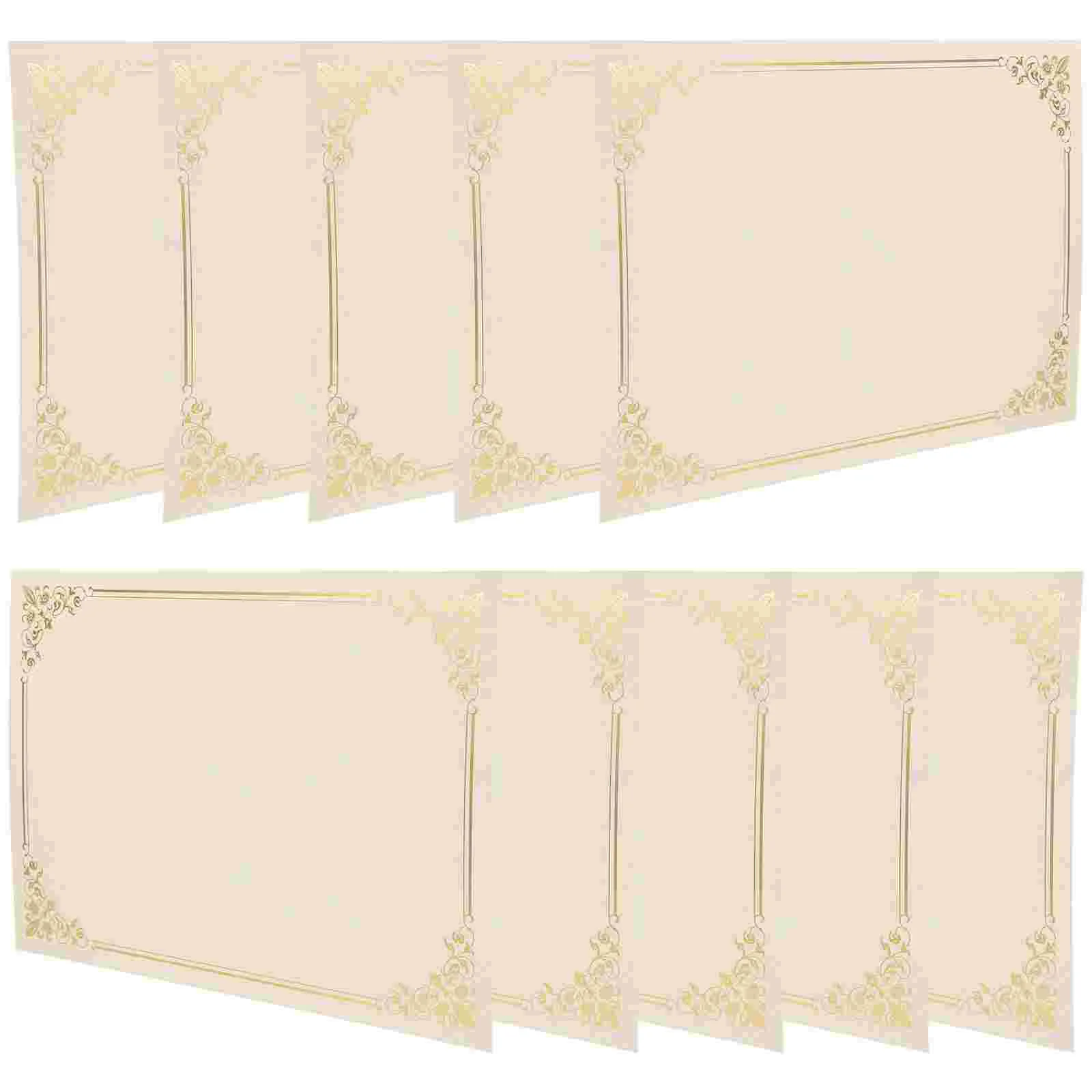 10 Sheets Certificate Inner Page Letter Paper Tissue Stationary Blank Diploma Printable for Writable Printer