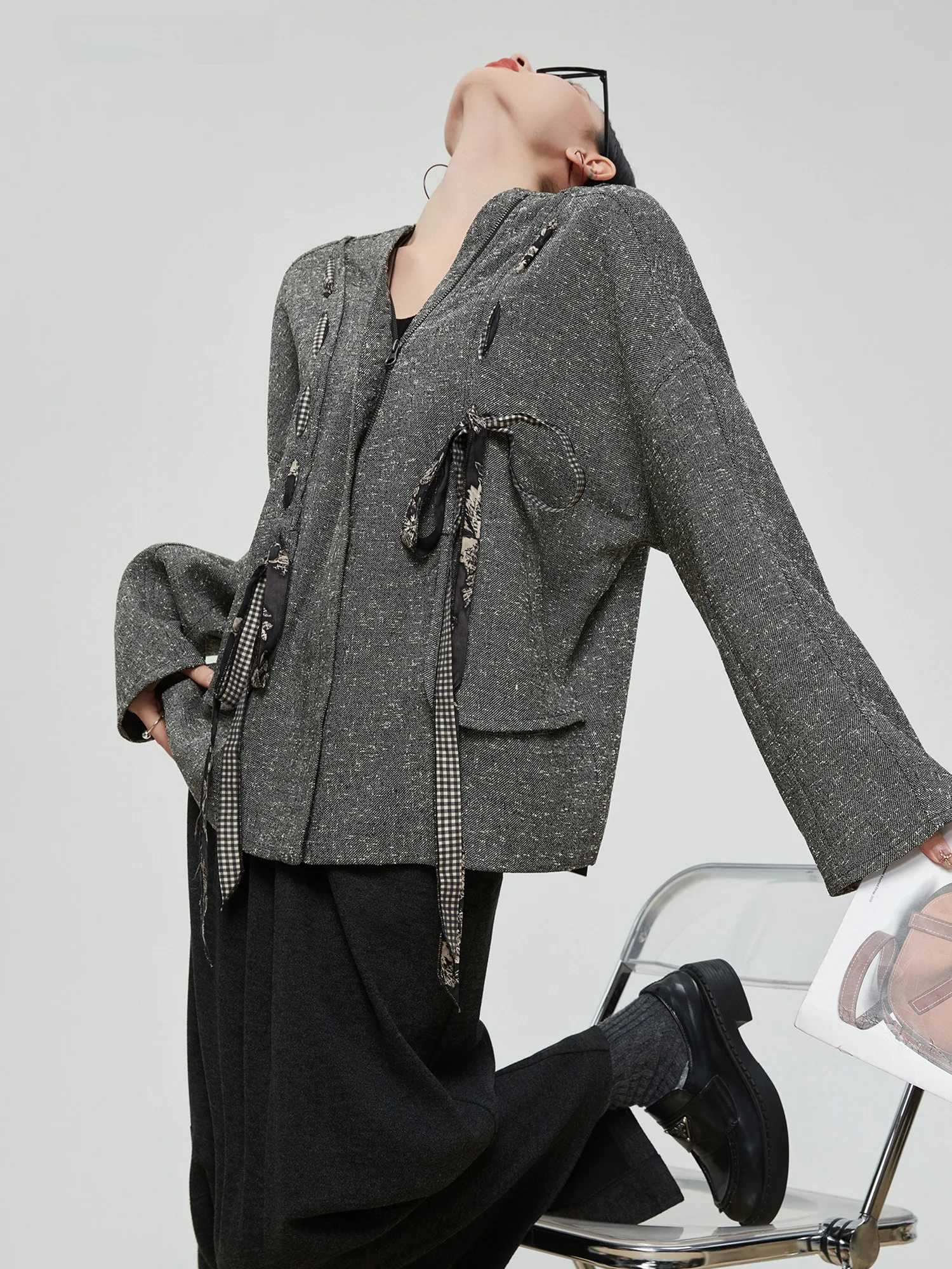 

Американский ретро-костюм для женщин: повседневный пиджак, осенне-зимняя новинка, модный тренд, полиэстер