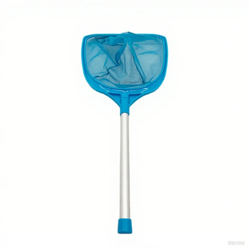Metal Pole Pool Leaf Skimmer Net - Durable Rake for Fine Debris in Inground/Above Ground Pools, Spas, Hot Tubs