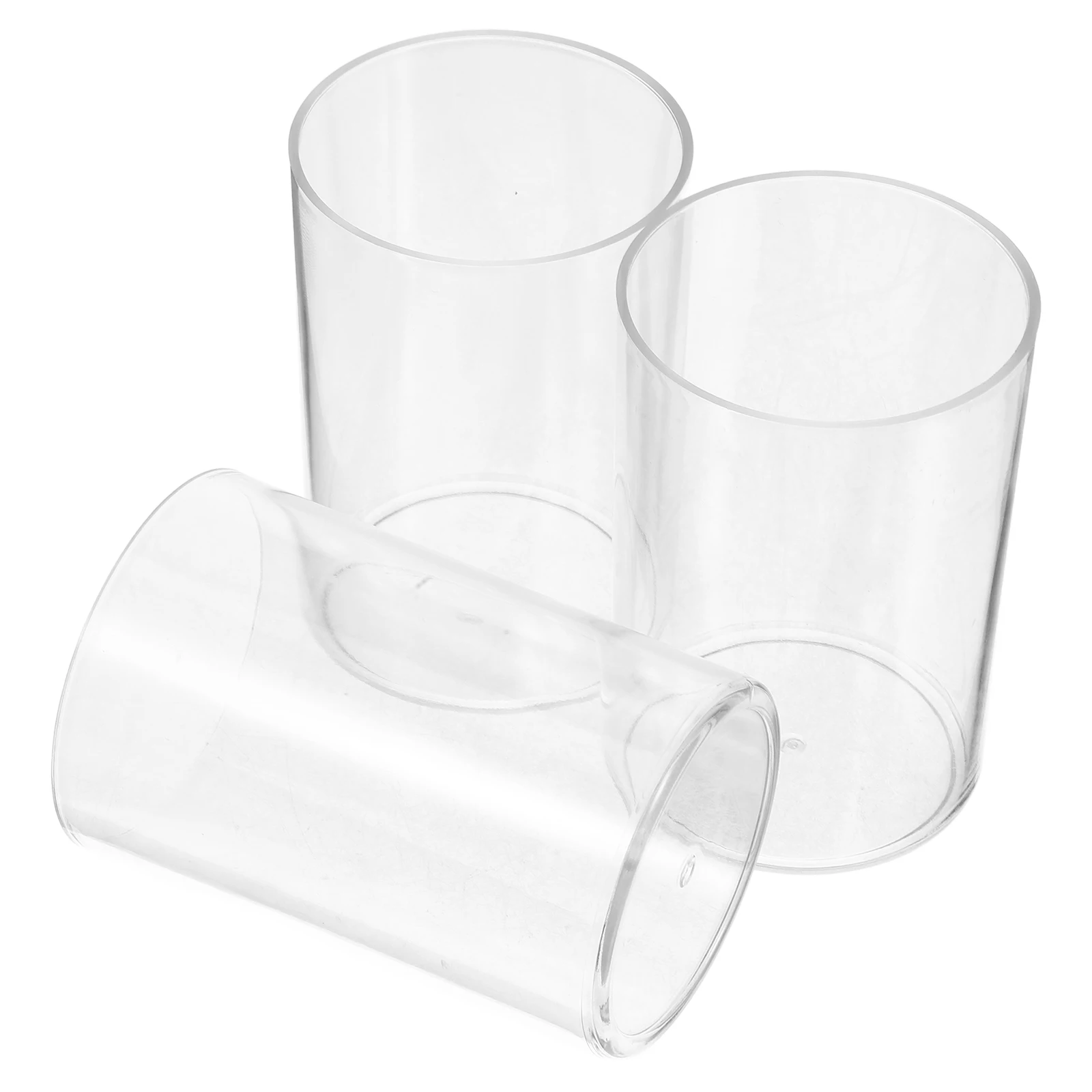 

3Pcs Transparent Acrylic Pen Organizer Makeup Brush Holder Desktop Stationery Holder for Office Makeup Brush Cup