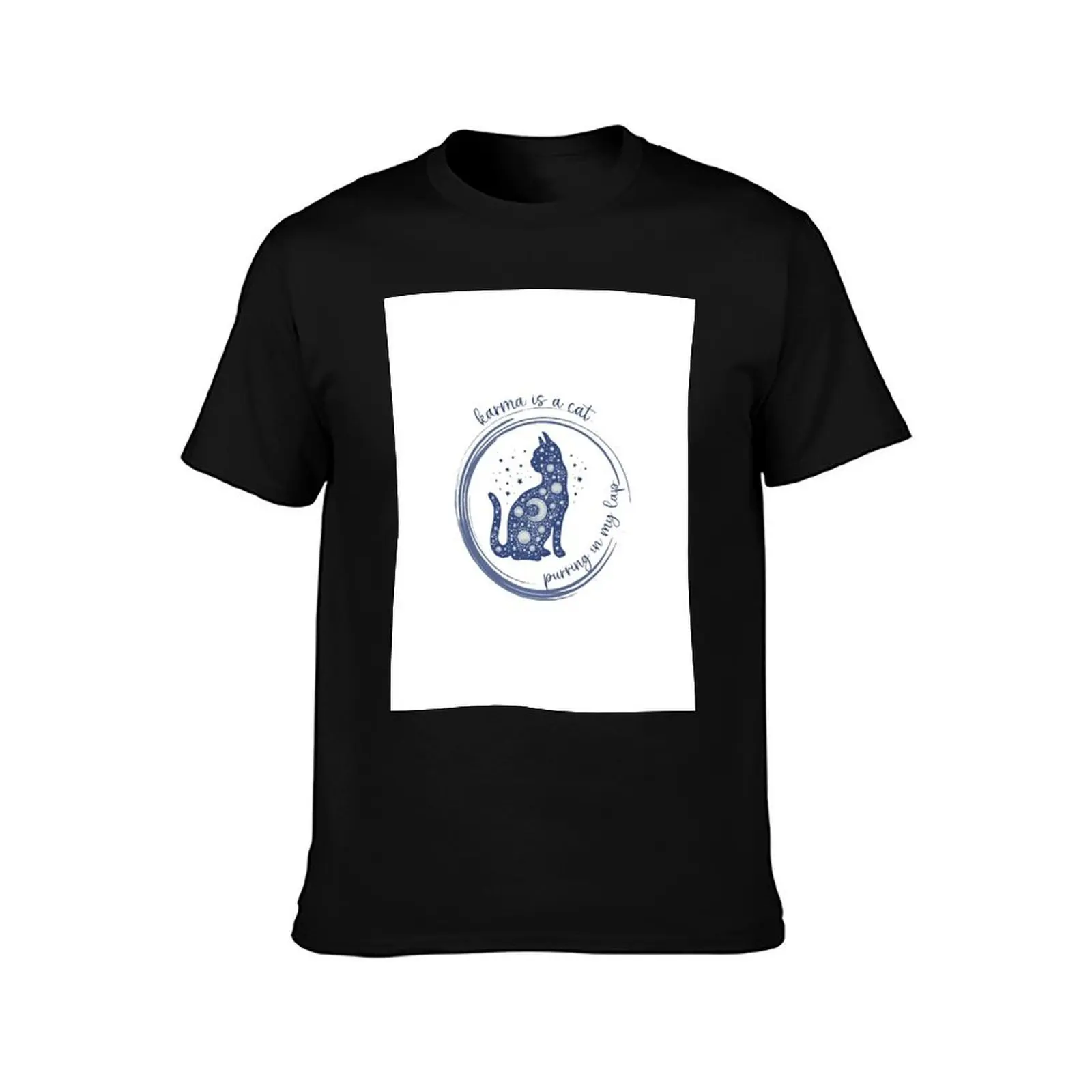 karma is a cat????? T-Shirt Plus Size Short Sleeve T-Shirt