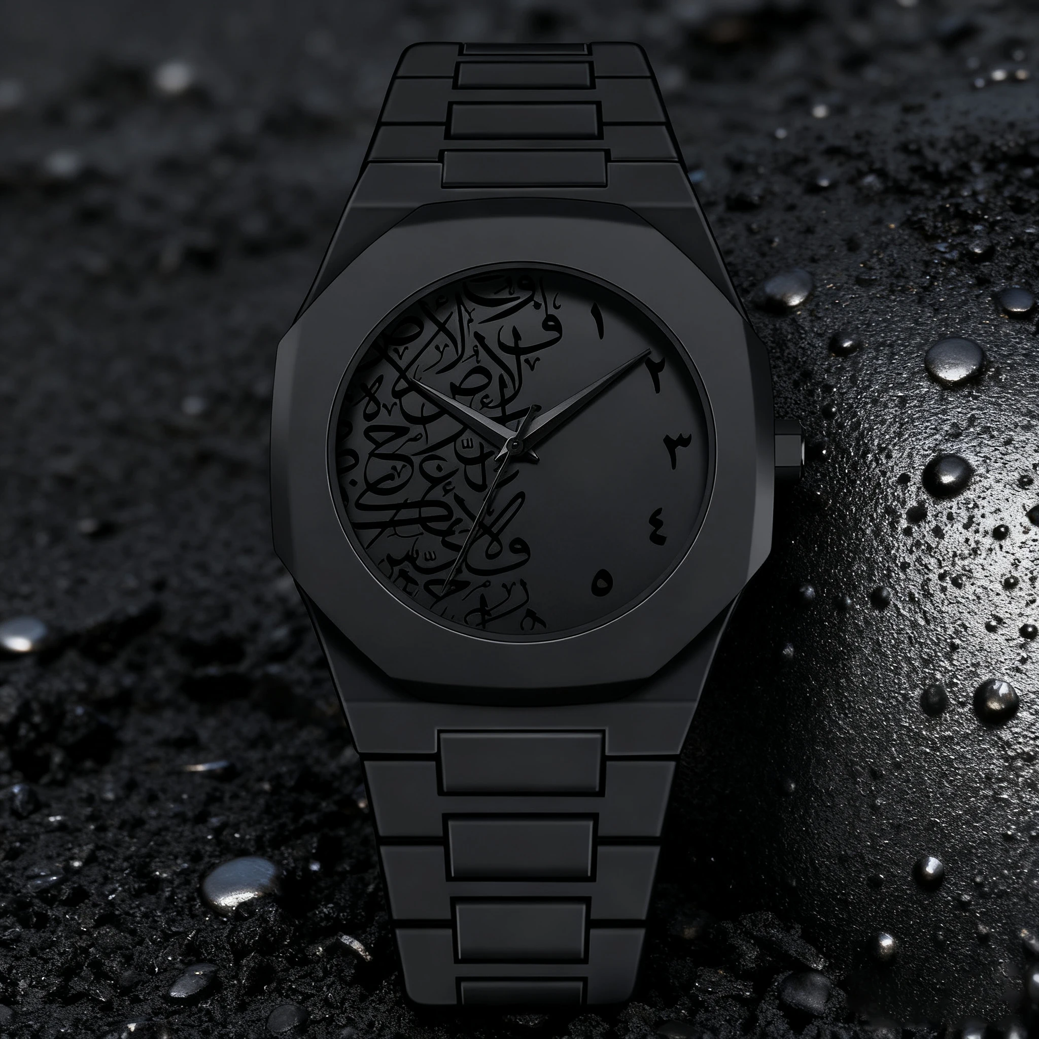 2025 Modern Minimalist Personality Creative All Black Men's Watch Arabic Numerals Sports Casual Quartz Watch Unique Design Watch