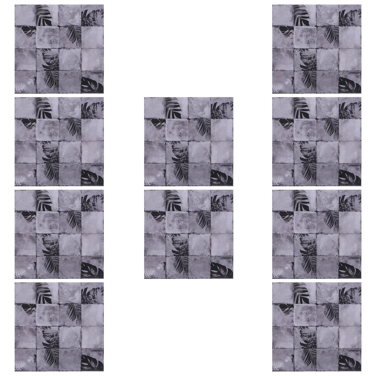 

10 Sheets Waterproof Tile Sticker Peel and Stick Tile Decals Self Adhesive Wall Sticker Bathroom Kitchen Decorative