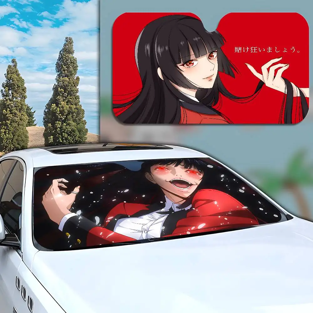 

K-Kakegurui аниме лобовое стекло автомобиля складной солнцезащитный козырек блок отражатель портативный дышащий анти-УФ-защитный экран