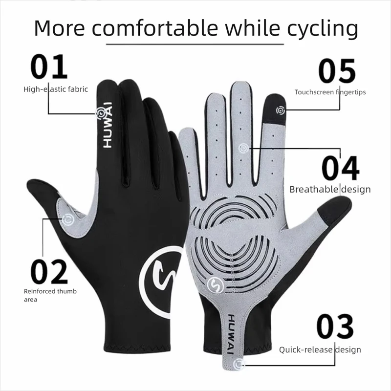 Outdoor Cycling Gloves for Men's and Women's Anti Slip Breathable Gym Exercise Gloves Camping Climbing Protective Equipment