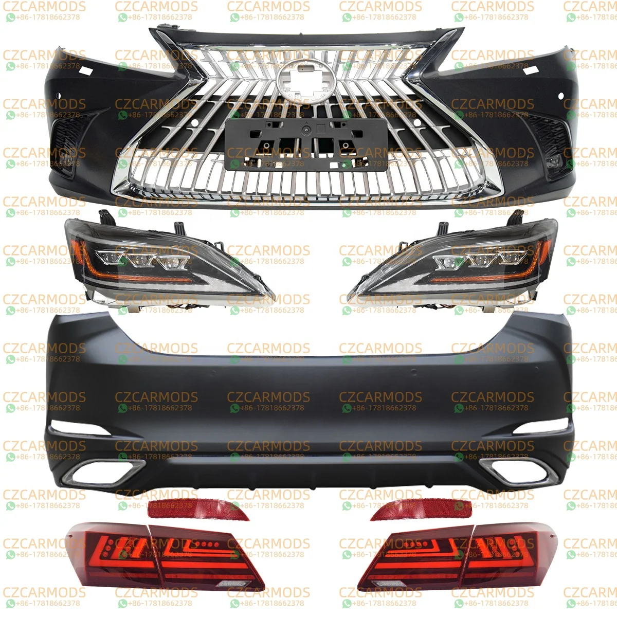 

Комплект кузова для LEXUS ES ES350 ES240 ES300 2007-2012 Upgrade 2023 Style, тройной задний бампер, задний фонарь