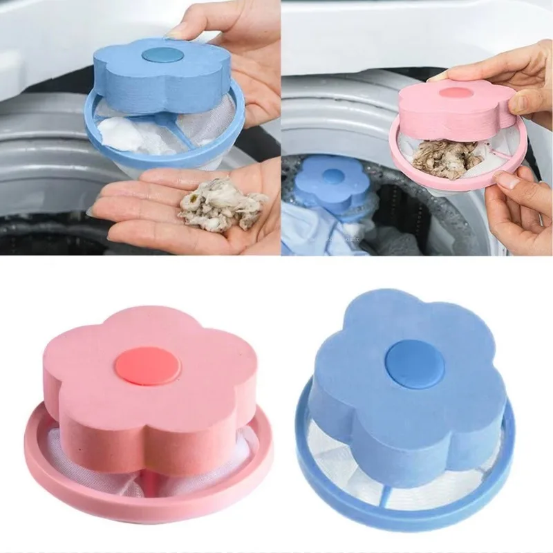 4Pack Washing Machine Floating Lint Mesh Bag Hair Filter Net Pouch, Floating Washing Machine Filter Washer Lint Trap