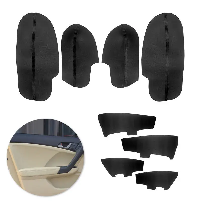 

Для Honda Accord 2008 2009 2010 2011 2012 8 шт. кожа из микрофибры, внутренние двери автомобиля, подлокотник, дверная панель, защитная накладка